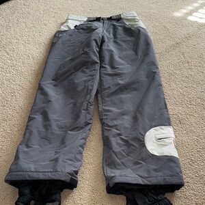 Gray and White Women's Pants